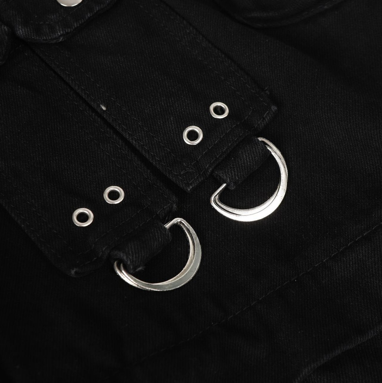 Street Style High-Quality Washed Workwear Pocket Detachable Denim Long Pants - Image 2