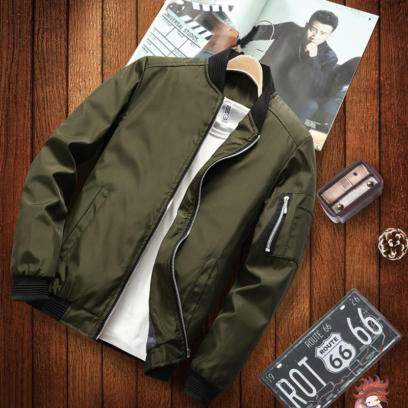 Casual ordinary hooded zipper youth men's casual jacket - Image 8