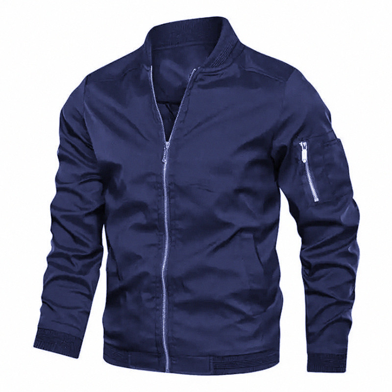 Casual ordinary hooded zipper youth men's casual jacket - Image 4