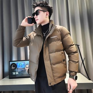 Casual Fashion Men's Short Down  Trendy Street Style Cotton Coat, High-End Lightweight Outerwear