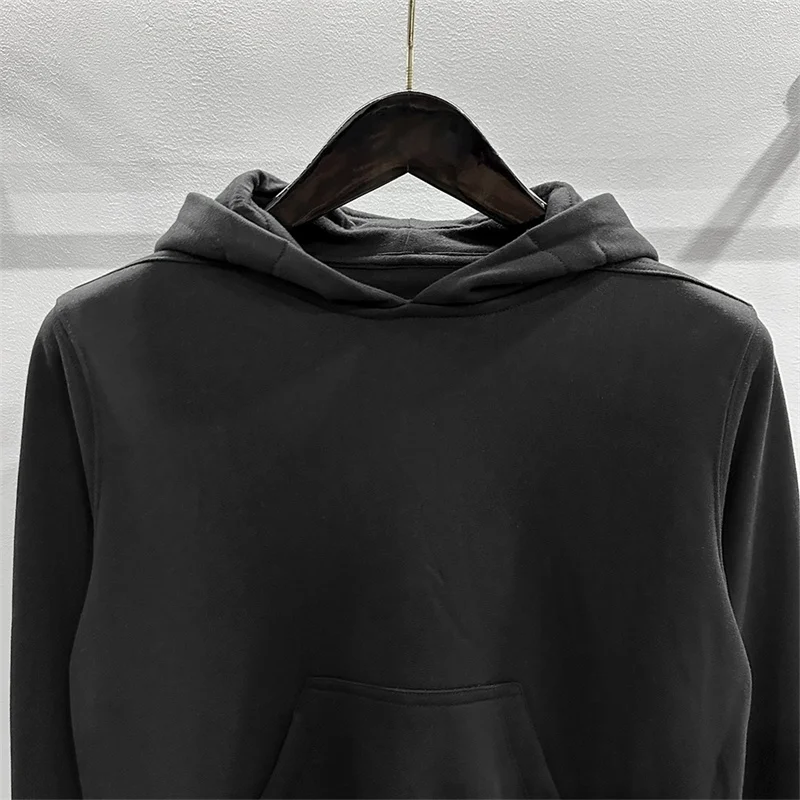 Solid drawstring base hoodie sweatshirt - Image 5