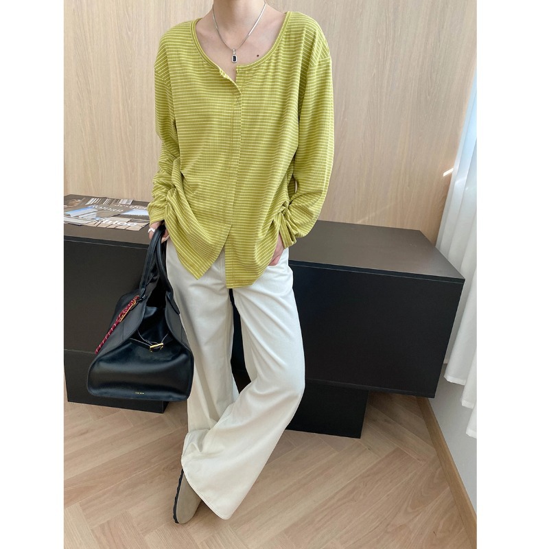 Casual Comfort Zone Design Casual Color-block Stripe Loose Slim Fit T-Shirt - Image 5