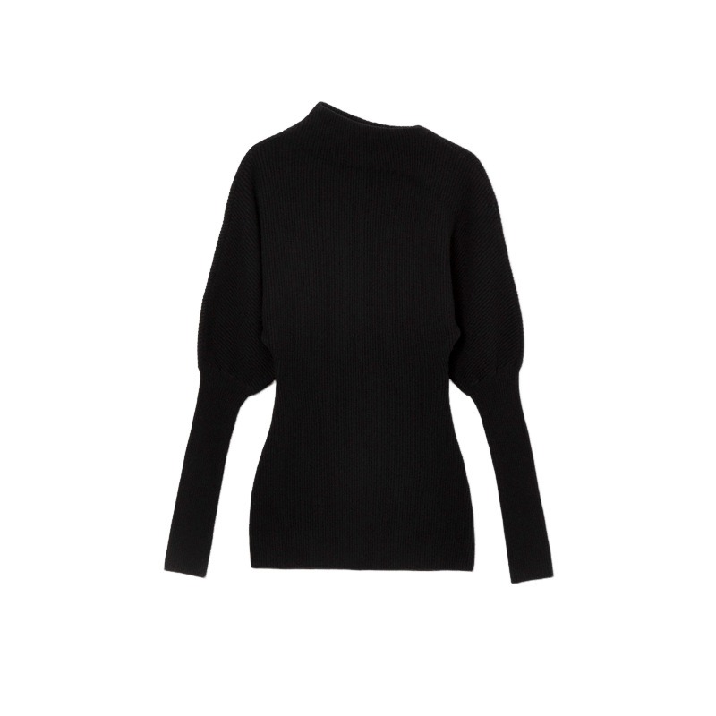 Knitwear Women's autumn/winter casual commuter diagonal neck long-sleeved pullover sweater - Image 4