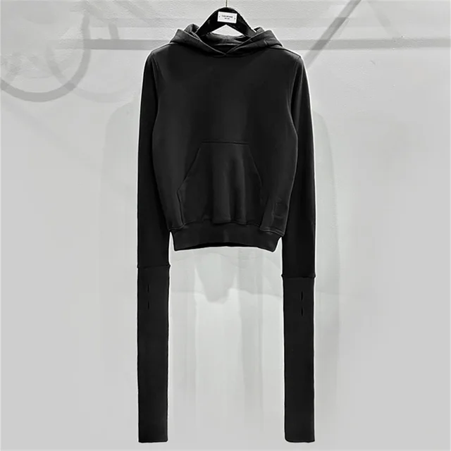 Solid drawstring base hoodie sweatshirt - Image 7