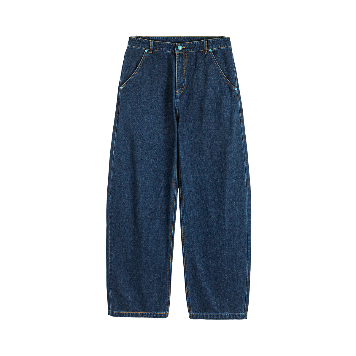 Casual Loose Fit Wide Leg Washed Denim Pants - Image 6