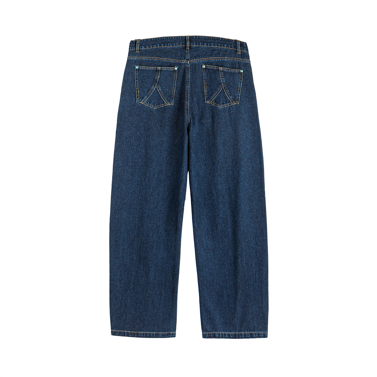 Casual Loose Fit Wide Leg Washed Denim Pants - Image 4