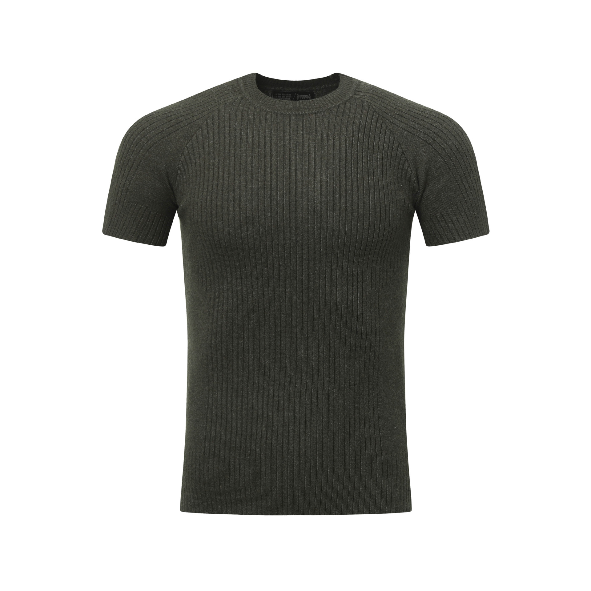 Solid color slim fit T-shirt for men - Image 6