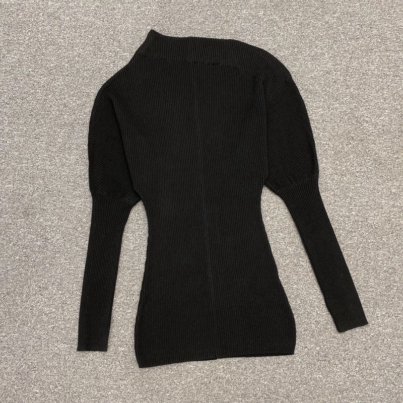 Knitwear Women's autumn/winter casual commuter diagonal neck long-sleeved pullover sweater - Image 2