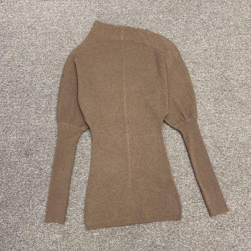 Knitwear Women's autumn/winter casual commuter diagonal neck long-sleeved pullover sweater - Image 3