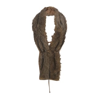 Hairy collar sexy deep V-strap vest for women