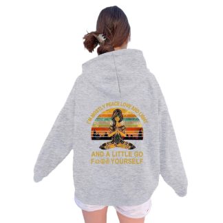 Kangaroo pocket hooded long sleeved fleece hoodie