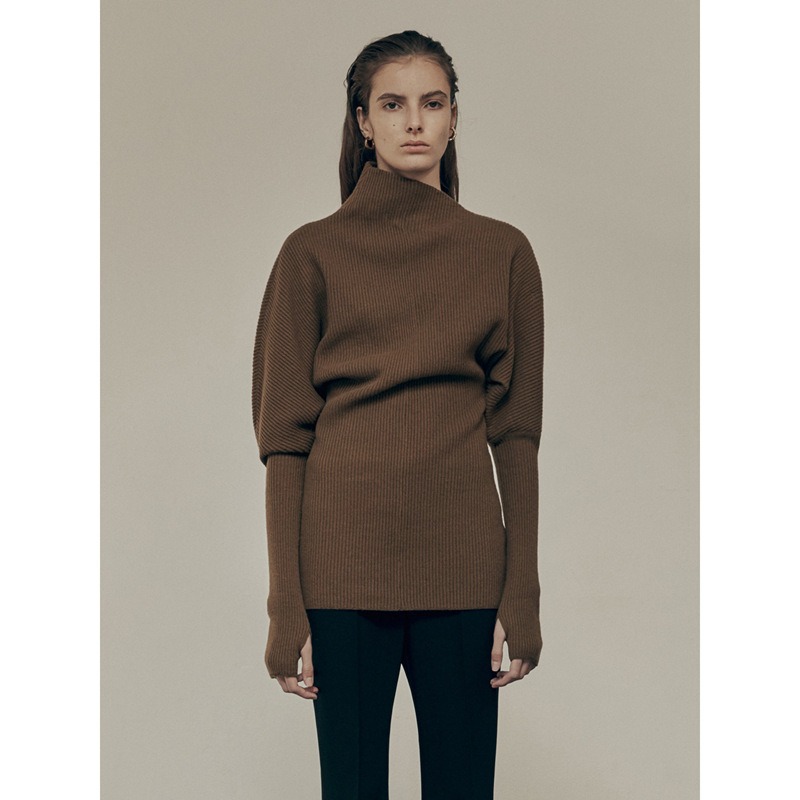 Knitwear Women's autumn/winter casual commuter diagonal neck long-sleeved pullover sweater - Image 7