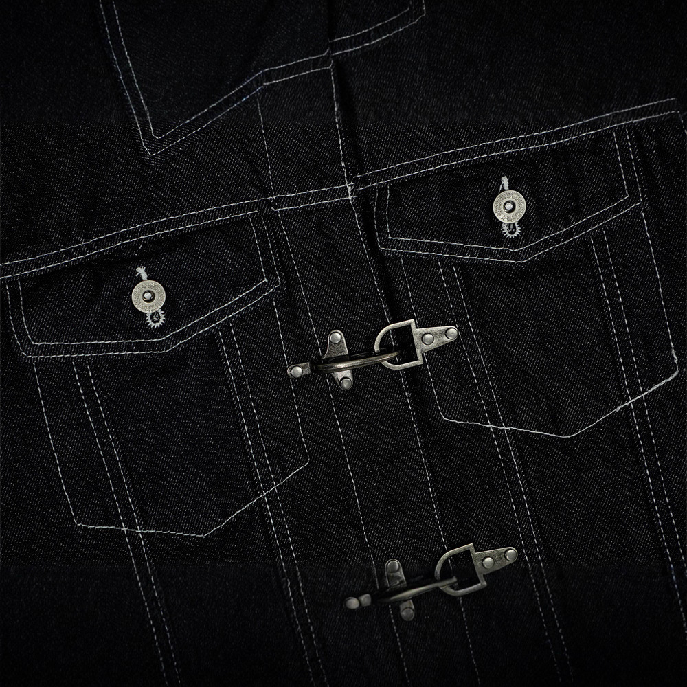 Urban Street Style Men's Jacket, Turn-Down Collar, Multi-Pocket Workwear Jacket, Loose Fit, Trendy Brand, Men's Outerwear - Image 3